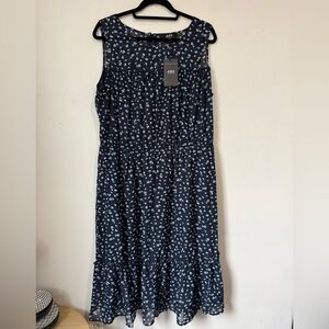 Navy Floral Women's Dress